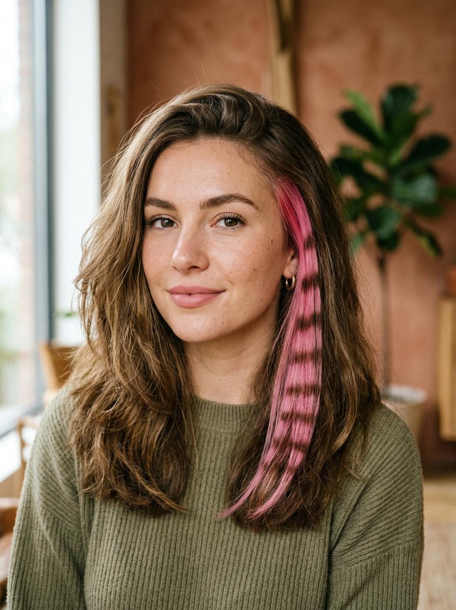 Pink Raccoon Tail Hair - Raccoon Tail Hair Idee